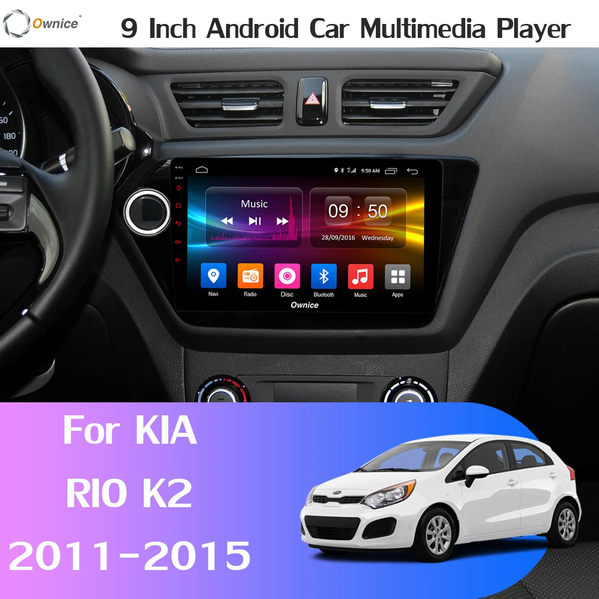 360 ° панорамный Android 9 0 8Core 4G + 64G Автомобильный мультимедийный плеер для KIA RIO 2 3 K2