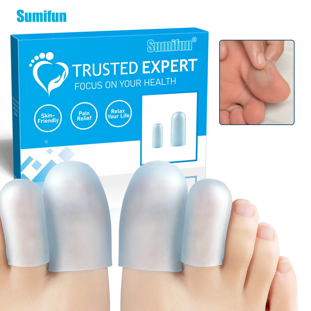 

8pcs Silicone Gel Toe Protector Thumb Cover Prevent Blisters Corns Nail Tool Injured Ingrown Hammer Finger Toes Tube Separator