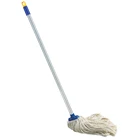 Швабра с веревочной насадкой, ЛАЙМА, 601470 черенок 120 см, еврорезьба, 165 г хлопок , ворс 26 см