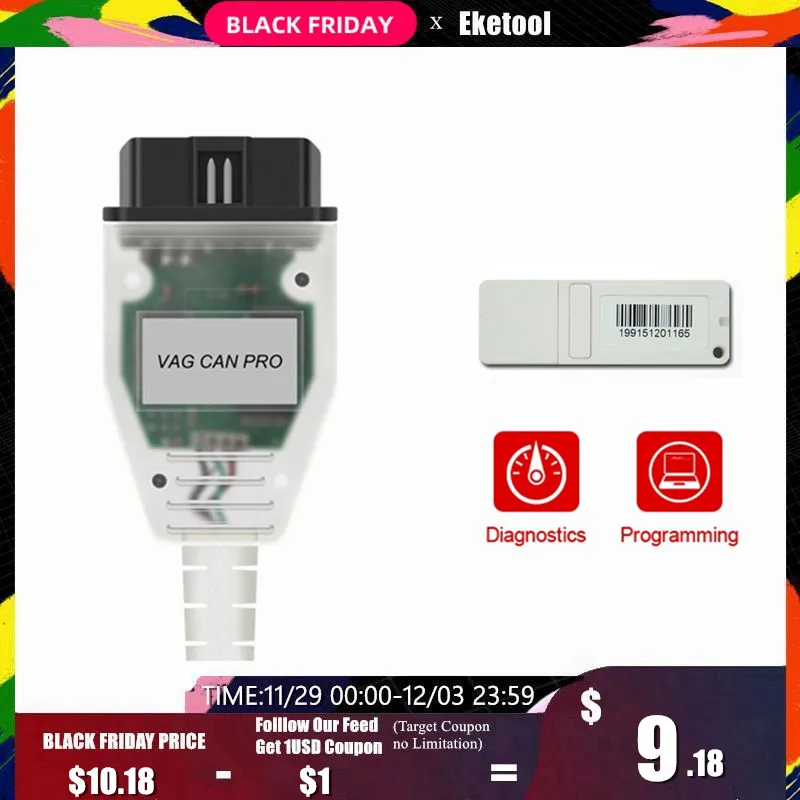 VCP сканер SW 5.5.1 VAG CAN PRO диагностический инструмент FTDI FT245RL чип OBD OBDII CAN BUS UDS K-Line VCP PRO V5.5.1