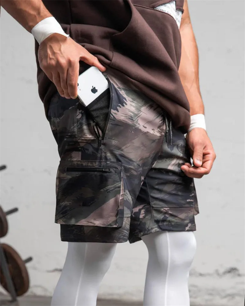 

2021 New Men Running shorts Camouflage quick-drying Shorts Bodybuilding Sweatpants Fitness Shorts Jogger sports Gyms Men Shorts