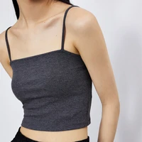 women crop top seamless tank tops seamless camis crop top underwear female sleeveless streetwear casual cropped camisole