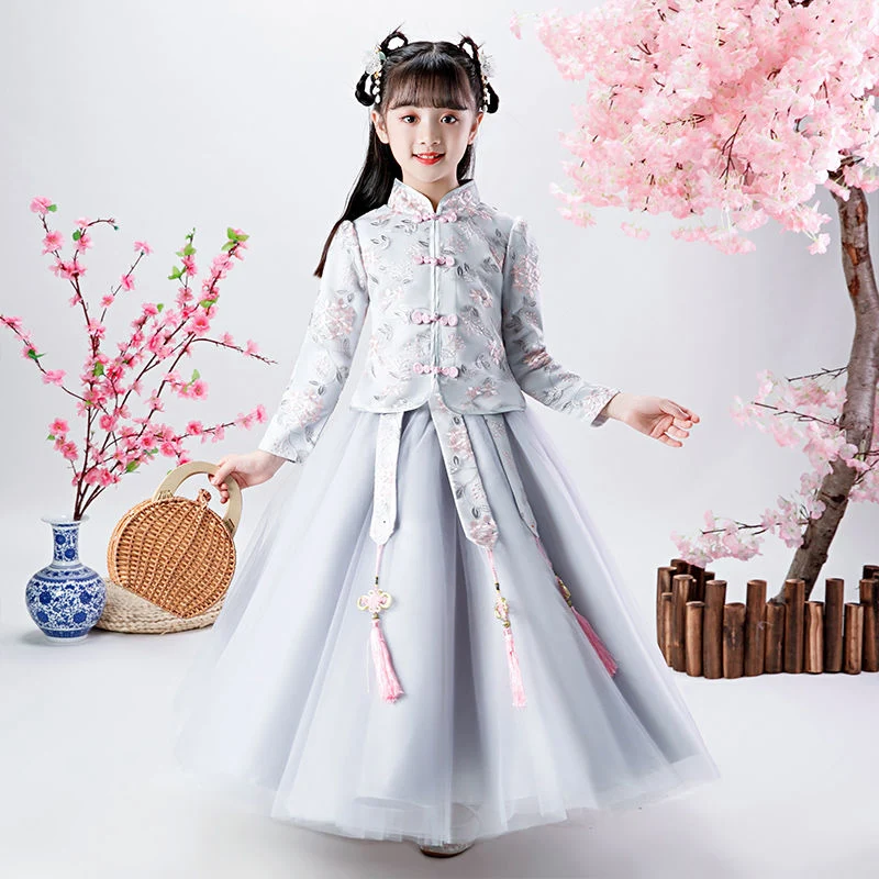 Китайский национальный костюм ханьфу волшебный древний вышитое платье Осень