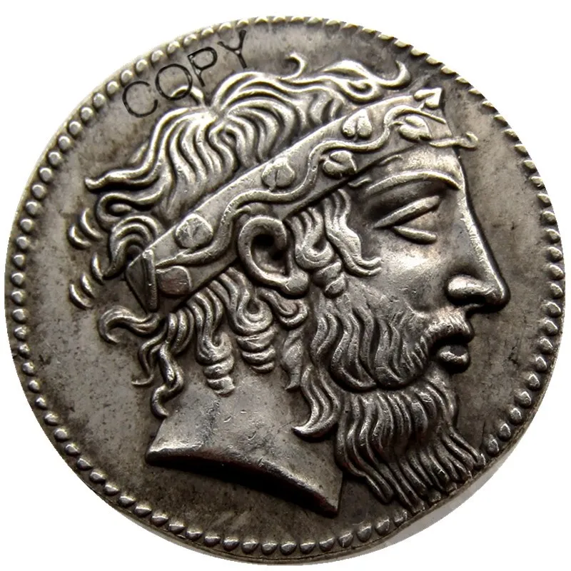 

G(09) РЕДКИЙ старинный греческий монета-415 Tetradrachm посеребренные копии монет
