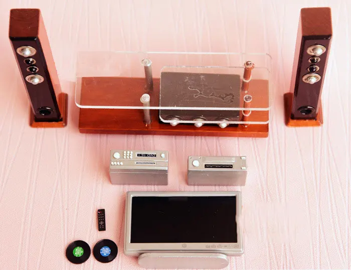 Масштаб 1/12 современный симулятор звука миниатюрная модель Dioroma мебель для