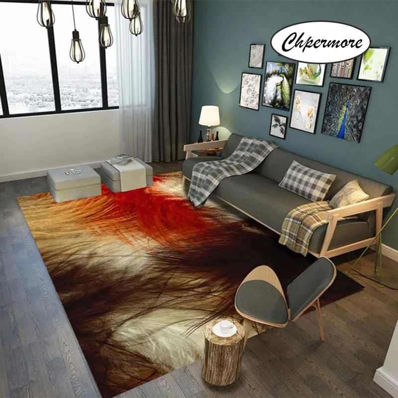 style 6 Chpermore животные мех павлин перо большие ковры перо украшения Татами Коврики Спальня дома Lving комната коврики - Цвет: style 6
