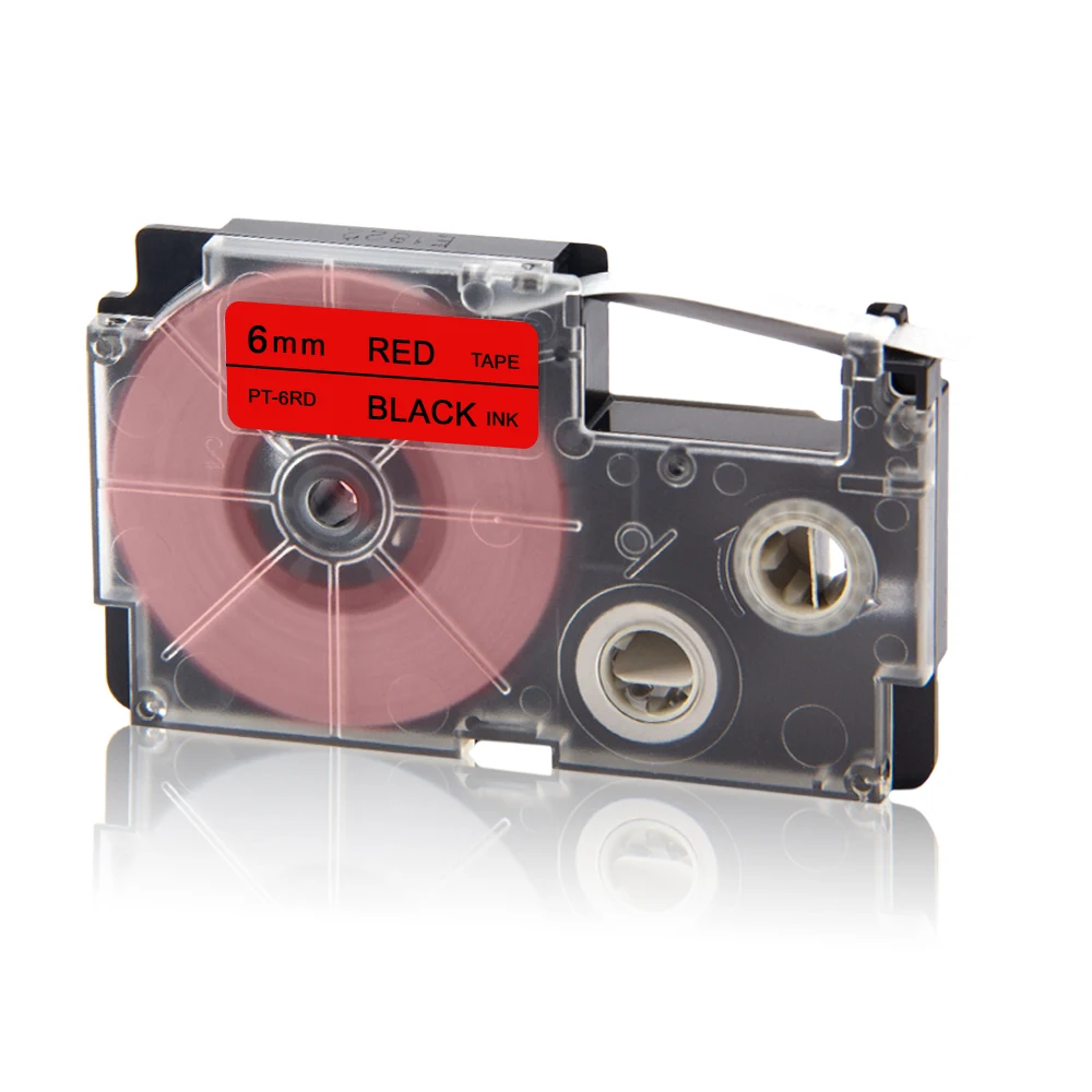 UniPlus Красный принтер лента для Casio этикеток XR 6RD производитель 6 мм картридж