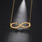 Женское Ожерелье из нержавеющей стали Sipuris, ожерелье с подвеской в виде букв бесконечности, с именем под заказ, ювелирные изделия