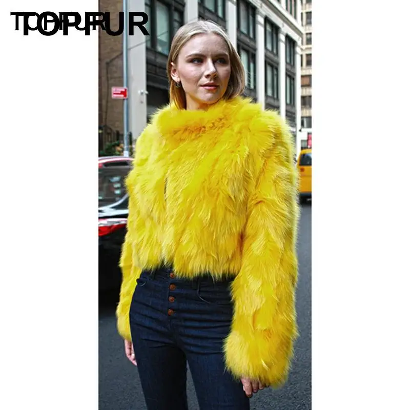 TOPFUR 2020 красочные тонкие куртки с натуральным лисьим мехом Зимние женские шубы из