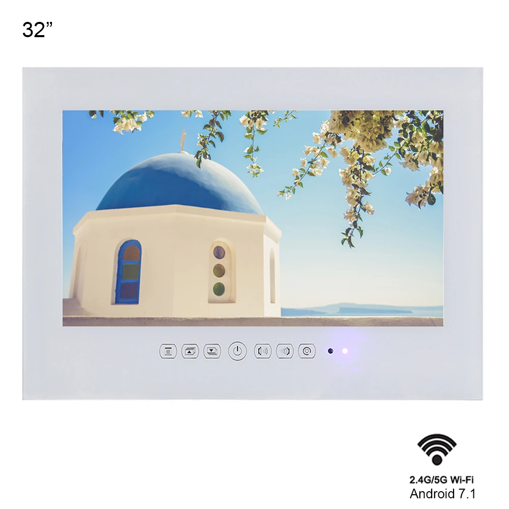 Souria 32 дюйма Android 7,1 умный Интернет WiFi 1080P белый ванная комната ТВ душевая комната IP66 водонепроницаемый интернет светодиодный телевизор