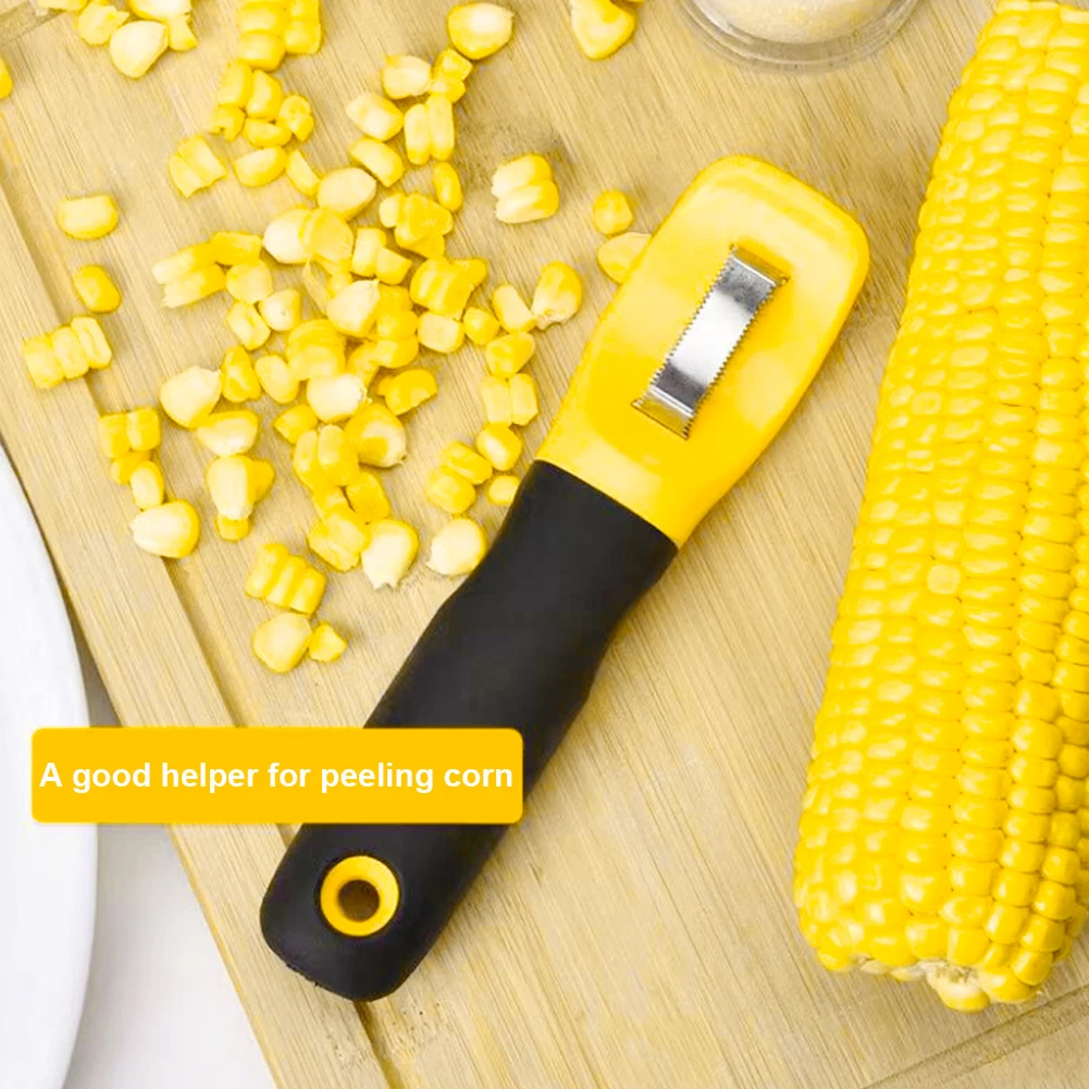 

Corn Stripper Stainless Steel Manual Corn Kerneler Threshing Device Easy Peeling Zipper Kitchen Sheller Machine Cob Removal Tool