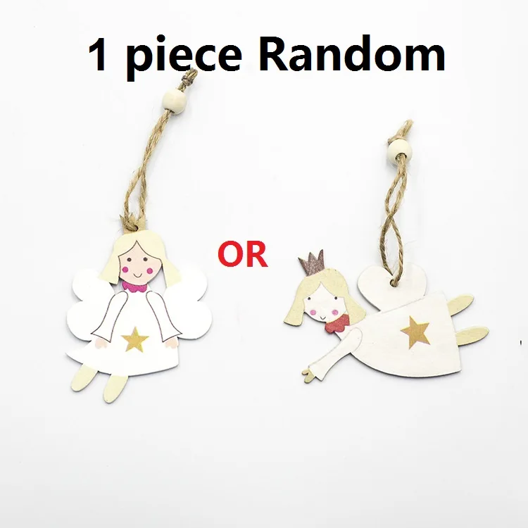 Random 1 piece Креативный кавайный Рождественский ангел, девушка, лыжная подвеска, рождественская елка, украшение для дома, рождественские милые куклы, вечерние украшения, детский подарок - Цвет: Random 1 piece