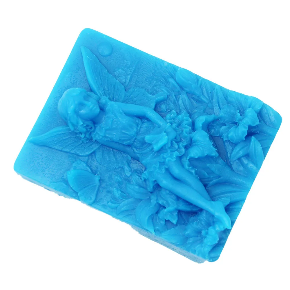 Ангел со сказочным цветком ручной работы мыло жидкость силиконовая форма для