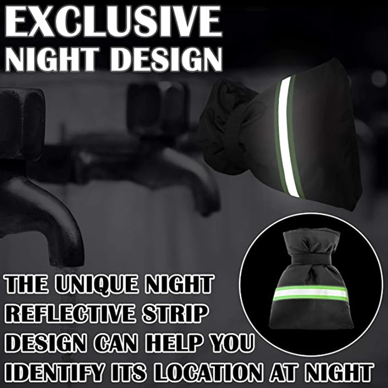 

Наружные Чехлы для смесителей для зимнего сада Защитные носки с отражающей полосой Многоразовые водонепроницаемые изолированные LI