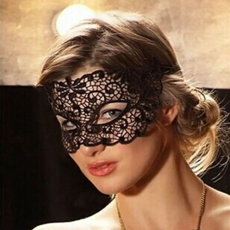 Соблазнительная загадочная Женская семейная готическая Черная маска для танцев
