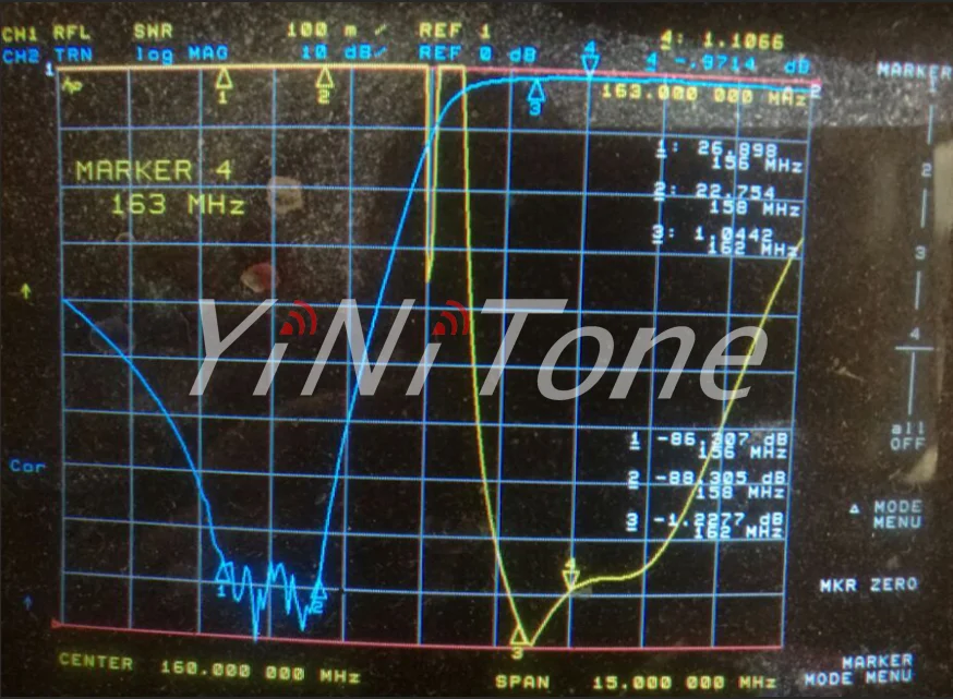 YiNiTone 100W VHF 8 Cavity Duplexer Wide Band N Connector FREE tune Radio Repeater Duplexr 136-174Mhz