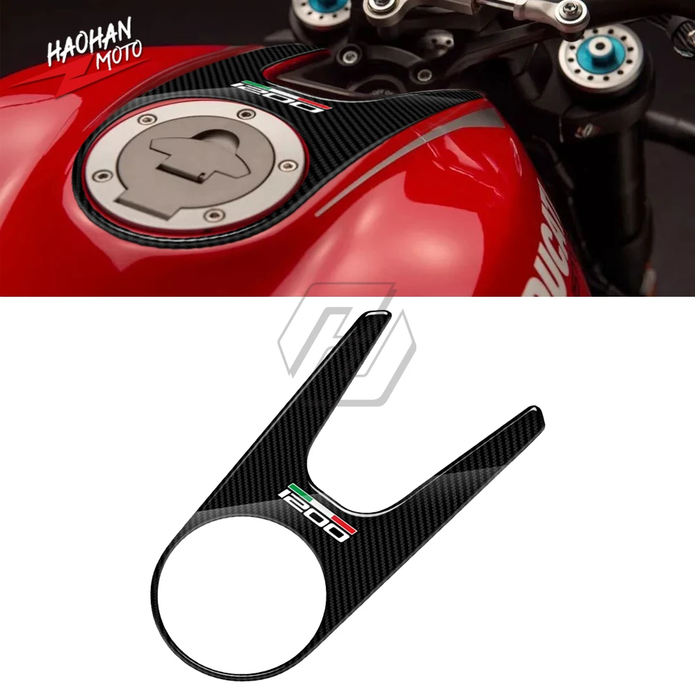 

For Ducati Monster 1200 2015 2016 2017 3D Carbon-look Motorcycle Top Tank Pad Protector