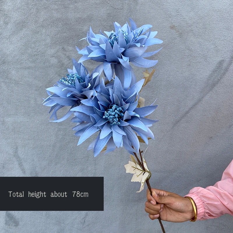 JAROWN Королевский темно синий цветок растение свадебная брошь в форме листьев