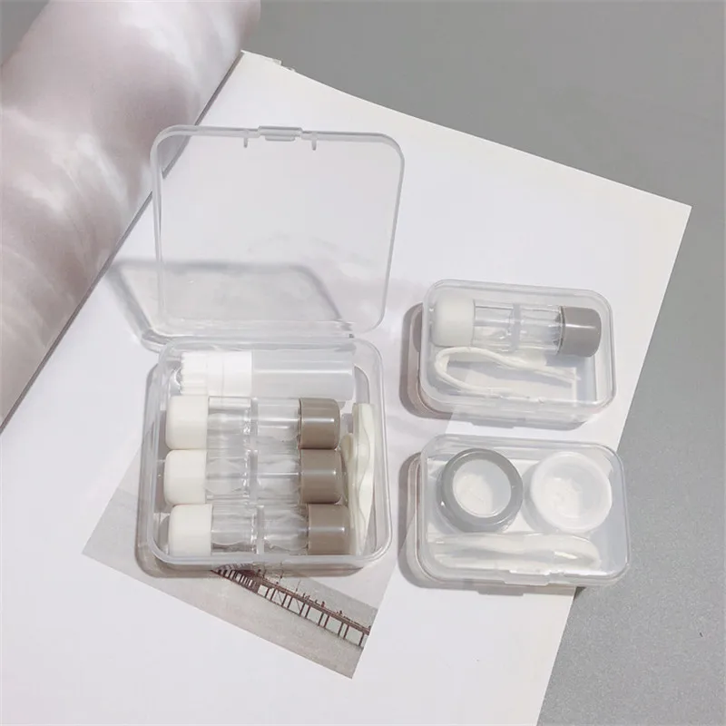 RGP double-ended multi-pack contact lens case Solid color beauty storage box can as gift | Аксессуары для одежды
