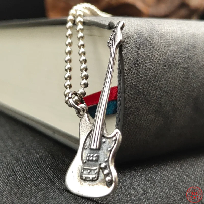 

Trendy S925 Sterling Silver Charm Pendant 2022 Popular Fashion Personality Music Bayse Pure Argentum Jewelry for Man And Women