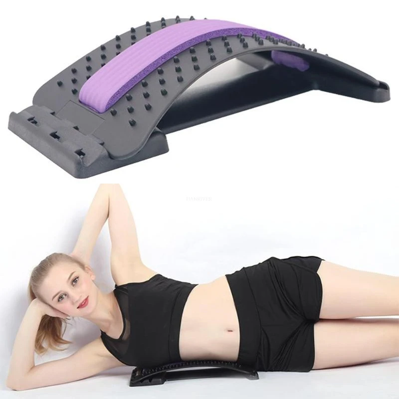 

Stretch Equipment Back Massage Stretcher Stretching Device Waist Neck Relax Pain Relief Chiropractic Fitness Lumbar Support