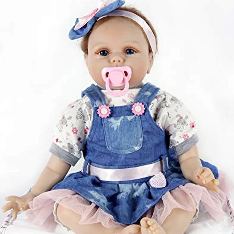 

22 дюйма имитация из силикона куклы Rebirth кукла ручной работы для Водонепроницаемый для маленьких мальчиков полный набор Подставки для фотог...