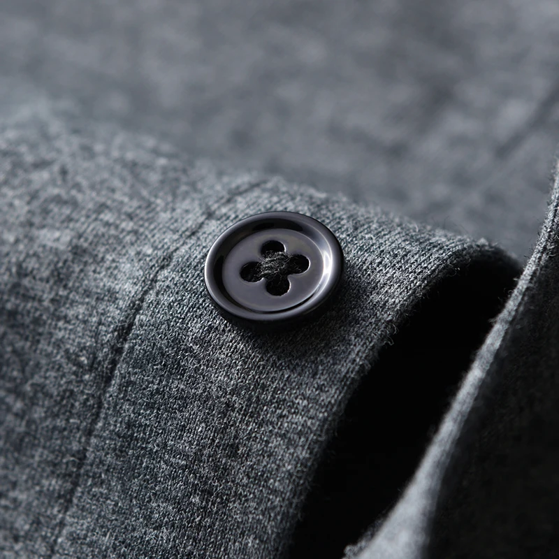 

Cotton Mens Shirts Luxury Knitted Fabric Long Sleeve Mens Dress Shirts Plus Size 4xl Slim Fit Business Casual Male Shirts