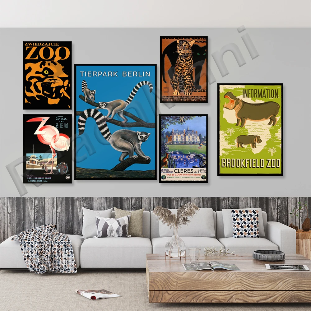 

Reprint of a Vintage Zoo Poster - Wildlife Park in France