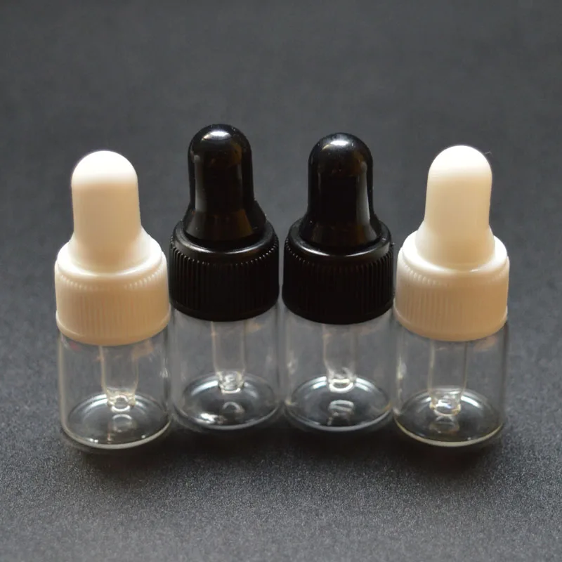 

30pcs 1ml Small Empty Clear Glass Dropper Bottles RefillablePerfume Vial Esstenial Oil Liquid Storage Container