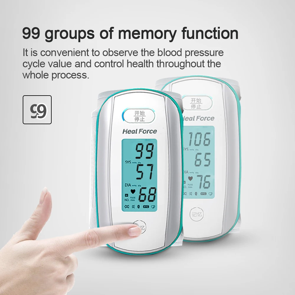 Профессиональный монитор артериального давления Heal Force автоматический ручной