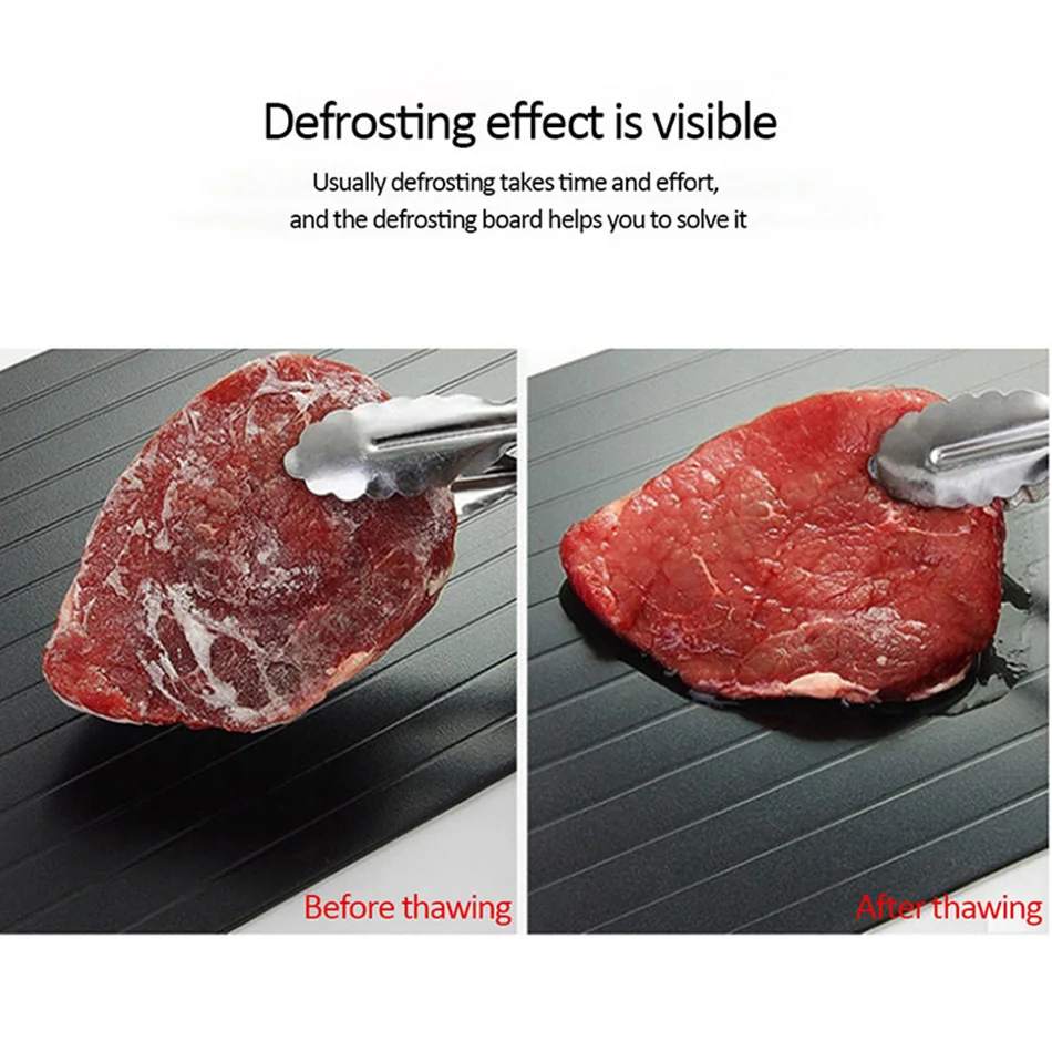 

1Pcs Fast Defrosting Tray Thaw Frozen Food Meat Fruit Quick Defrosting Plate Board Defrost Kitchen Gadget Tool