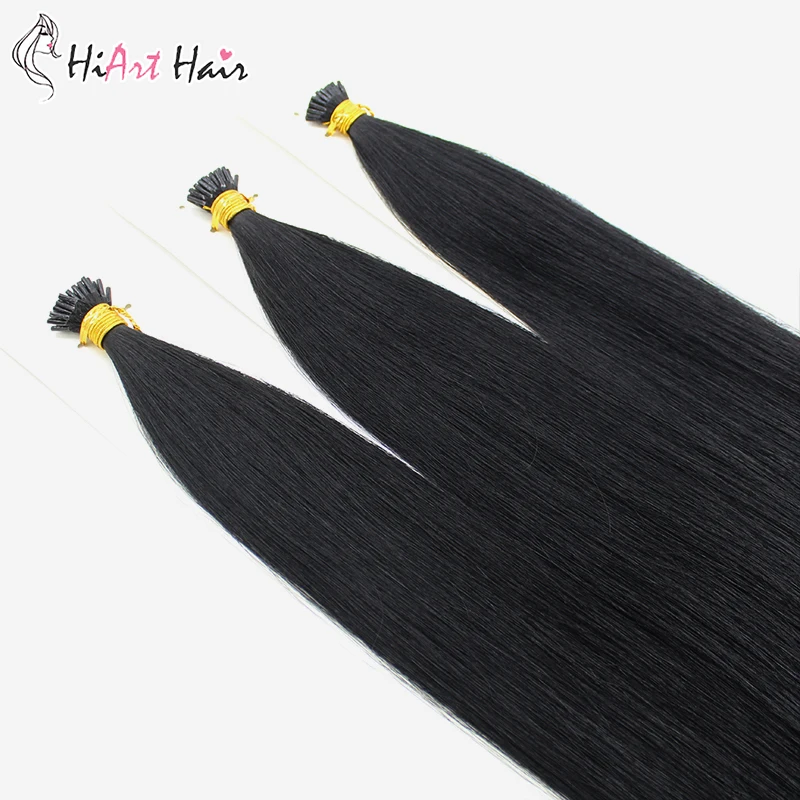 HiArt 0 8g необрезанные волосы для наращивания человеческие Волосы remy наконечник