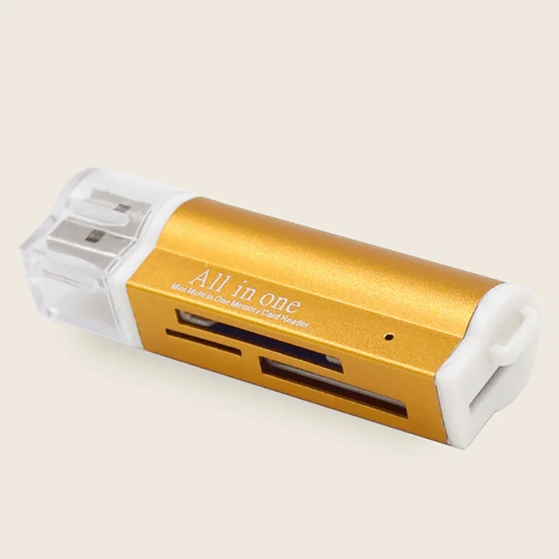 4 в 1 USB 2 0 устройство для чтения карт с легкой формой корпус из алюминиевого сплава