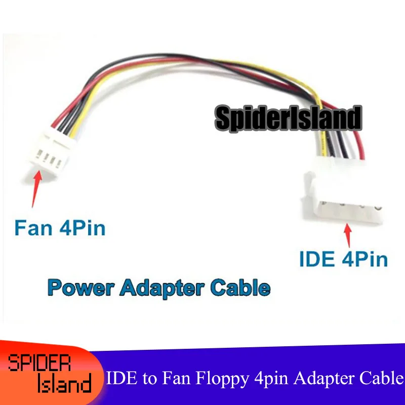 

10PCS-Free Shipping IDE 4Pin to Fan Floppy 4Pin Power Adapter Cable 20CM Max D Type Inrerface to 4Pin Fan Cable 20AWG