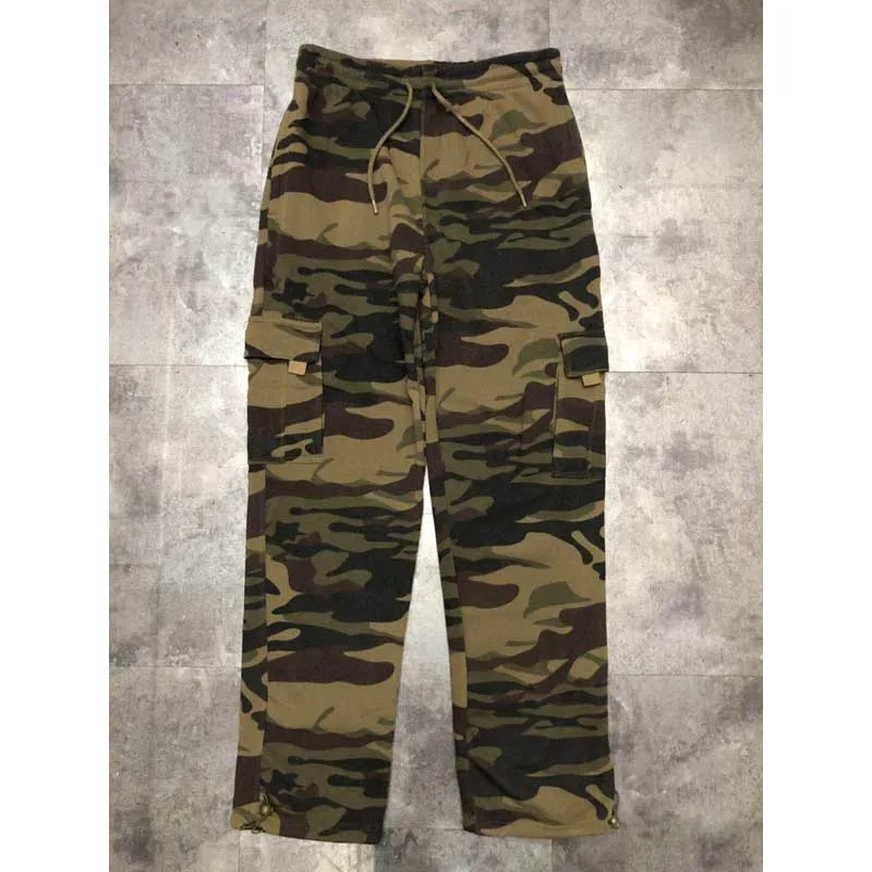 Camo Green Брюки для бега в стиле хип-хоп размера плюс, спортивные штаны для мужчин и женщин, уличная одежда с большим карманом, брюки-карго, повседневные Прямые Свободные мешковатые брюки - Цвет: Camo Green
