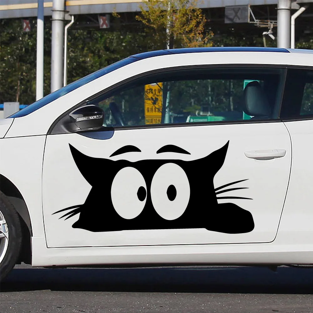 

Newest Black Cat Stickers Voiture Car Truck Body Side Door Sticker Decal Graphic Universal Car Side Door Stickers