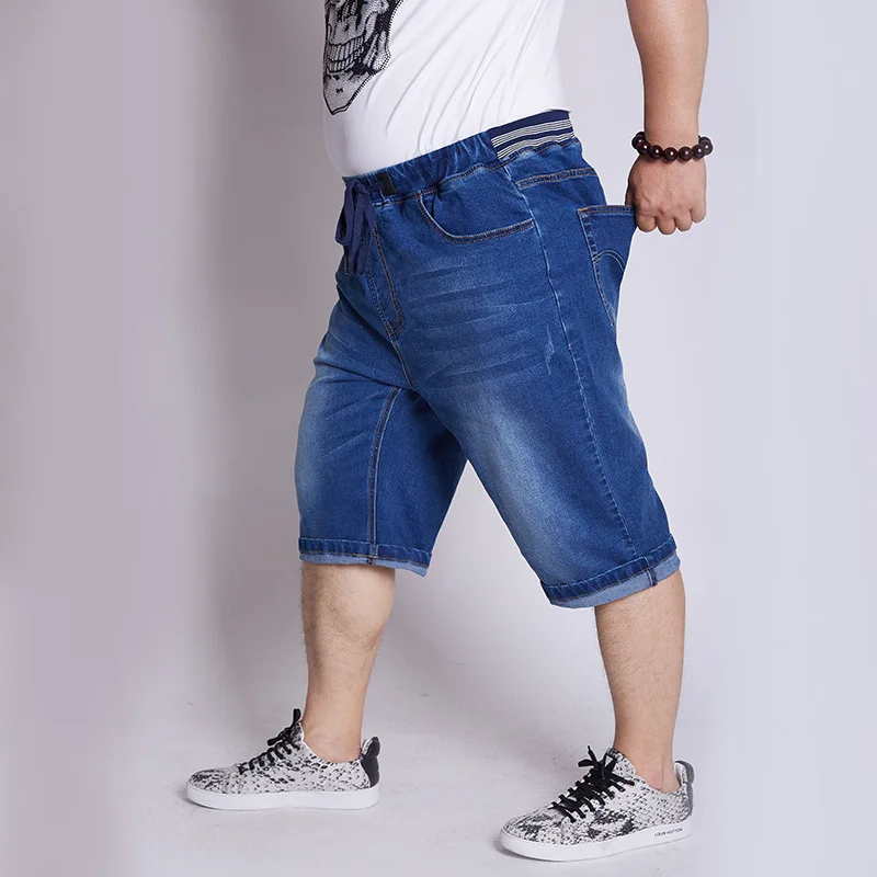 Джинсовые шорты мужские джинсовые свободного кроя на лето размеры 42 44 46 7XL 2020 |