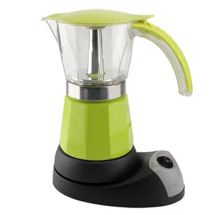 Green Электрический чайник Moka, итальянский эспрессо, латте, Кофеварка, около 300 мл, кофейник, Перколятор, кофейные инструменты, 200 в, штепсельная вилка европейского стандарта - Цвет: Green
