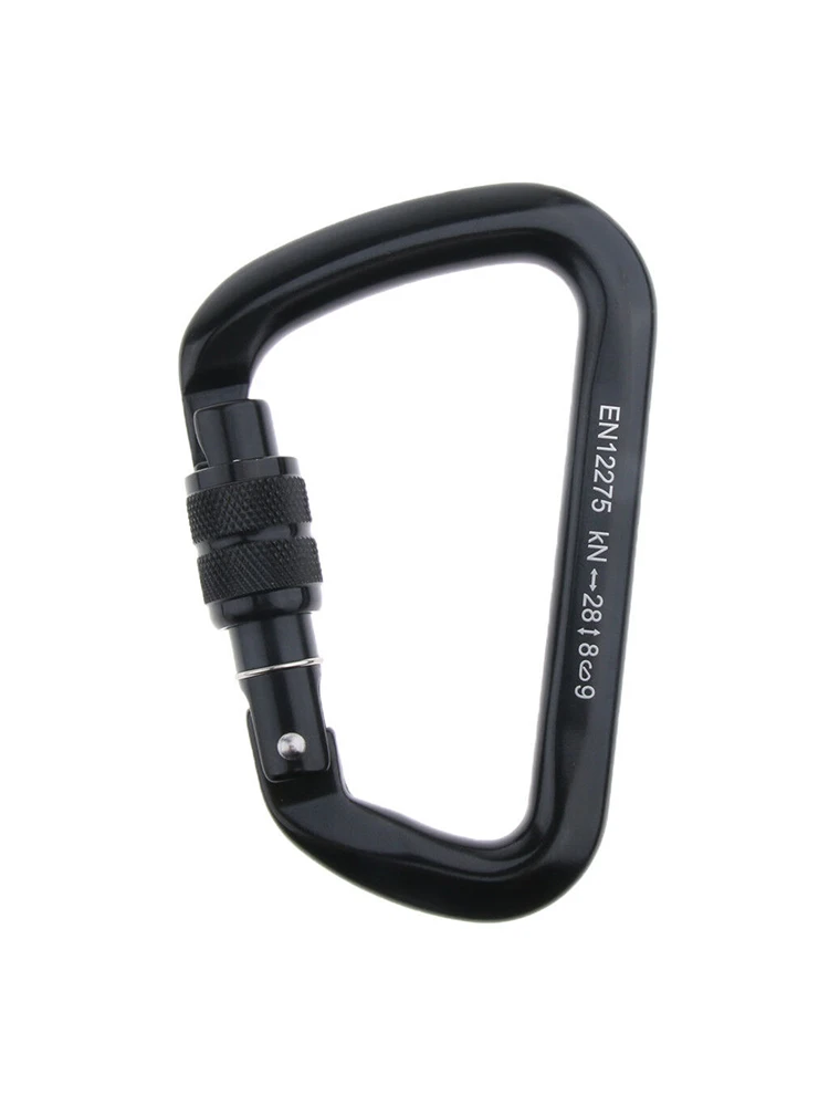 

1pc D-Shaped Locking Carabiner Connector Screw Lock/Twist Lock Climbing Safety
