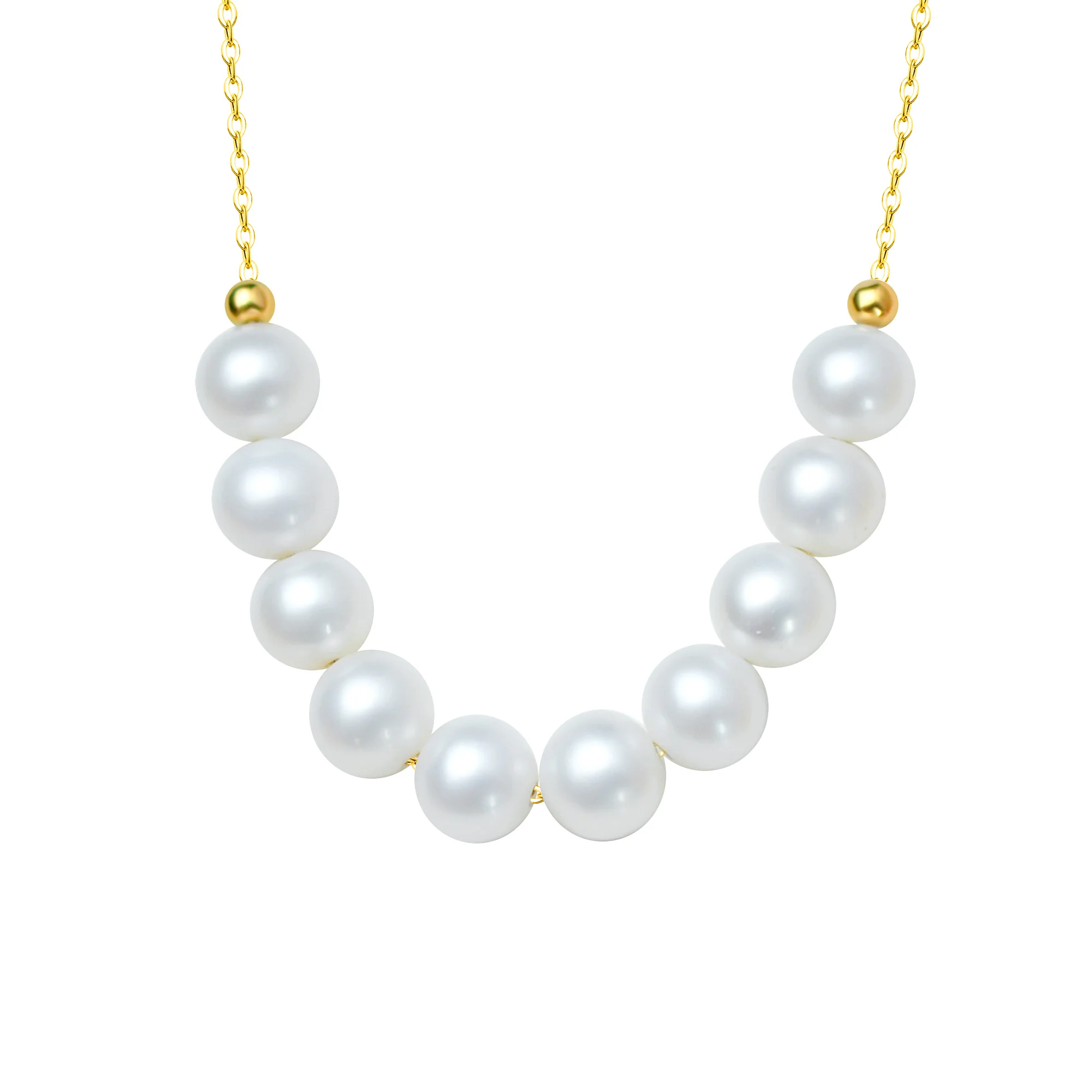 

ZHIXI Pure 18K Gold Pearl Jewelry Natural Freshwater Necklace Pendant Fine Jewelry AU750 Brand Wedding Party Gift For Women
