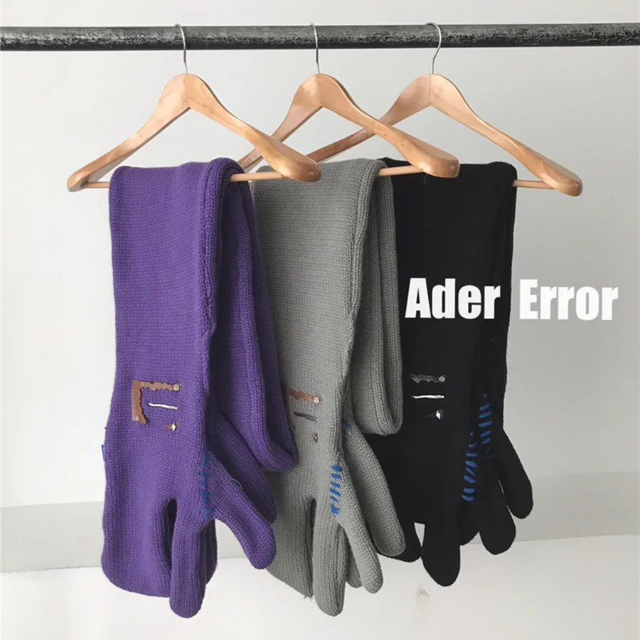 

Зимние тяжелые тканевые шарфы Adererror, мужские и женские шарфы Ader error, акриловый шарф, теплые мужские шарфы платок-шаль