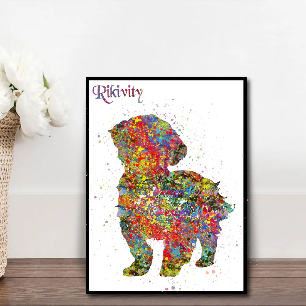 Рикиити бык фотография мопса настенная Картина на холсте животные картины