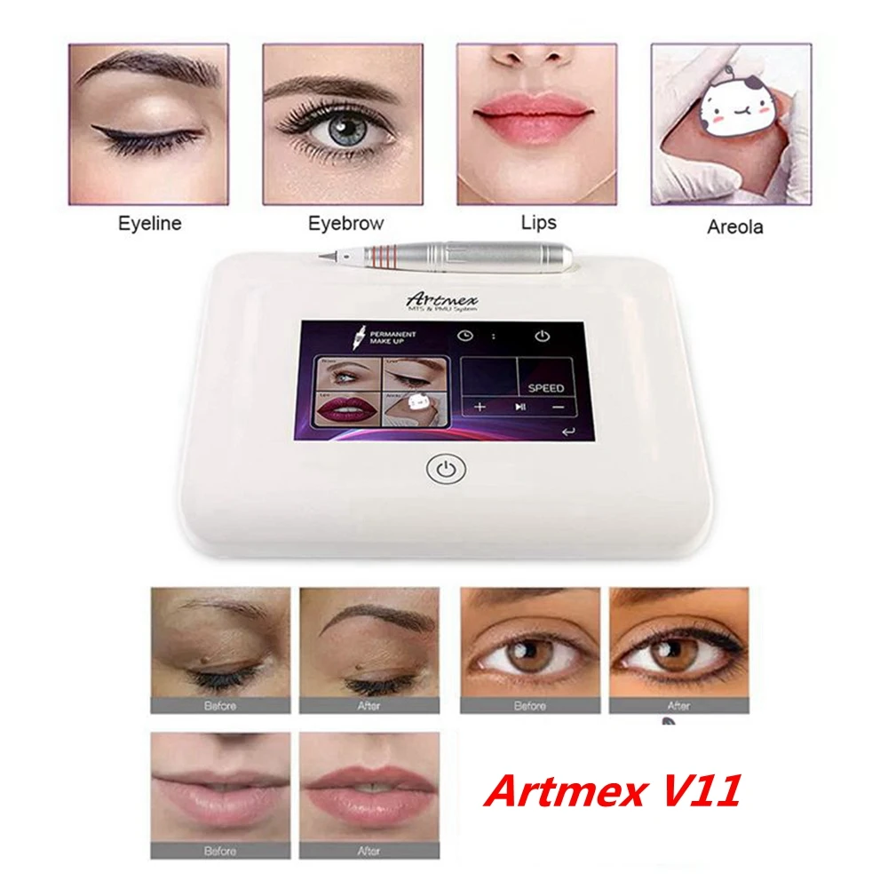 

Artmex V11 Pro Digital Eyebrow Lip Tattoo Machine Permanent Makeup Micro-needle Therapy Device MTS PMU System