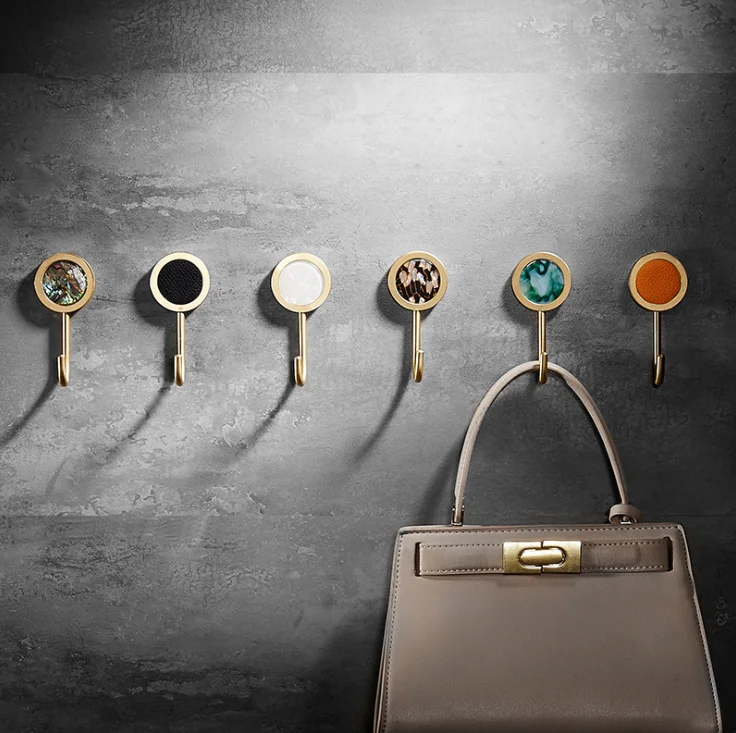 black Bathroom Robe Hooks brass for Hanging Clothes Hook Door Wall single Accessories Towel | Обустройство дома