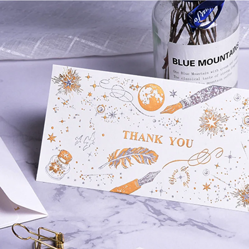 1 шт. новая бронзовая поздравительная открытка на день рождения с благословением