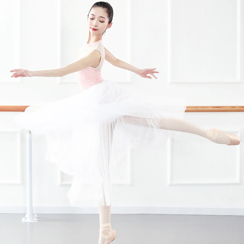 Ballet Leotard Women Floral Dance Adult Gymnastic Ballerina Dot Mesh Back Leotards for Tank | Тематическая одежда и