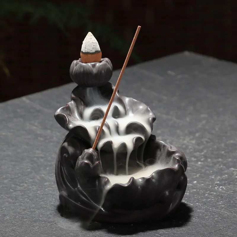 Керамический обратный поток горной реки благовония декор для дыма водопад Zen