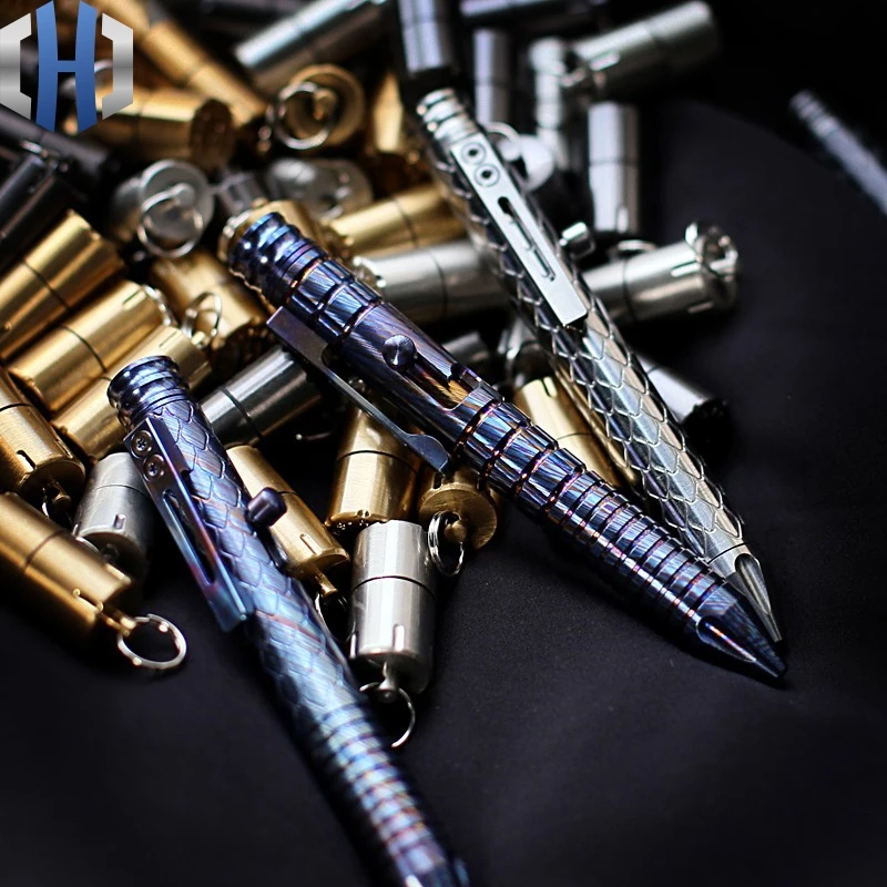 Дракон масштаб титановый сплав тактическая ручка гироскоп Самообороны Ручка EDC |