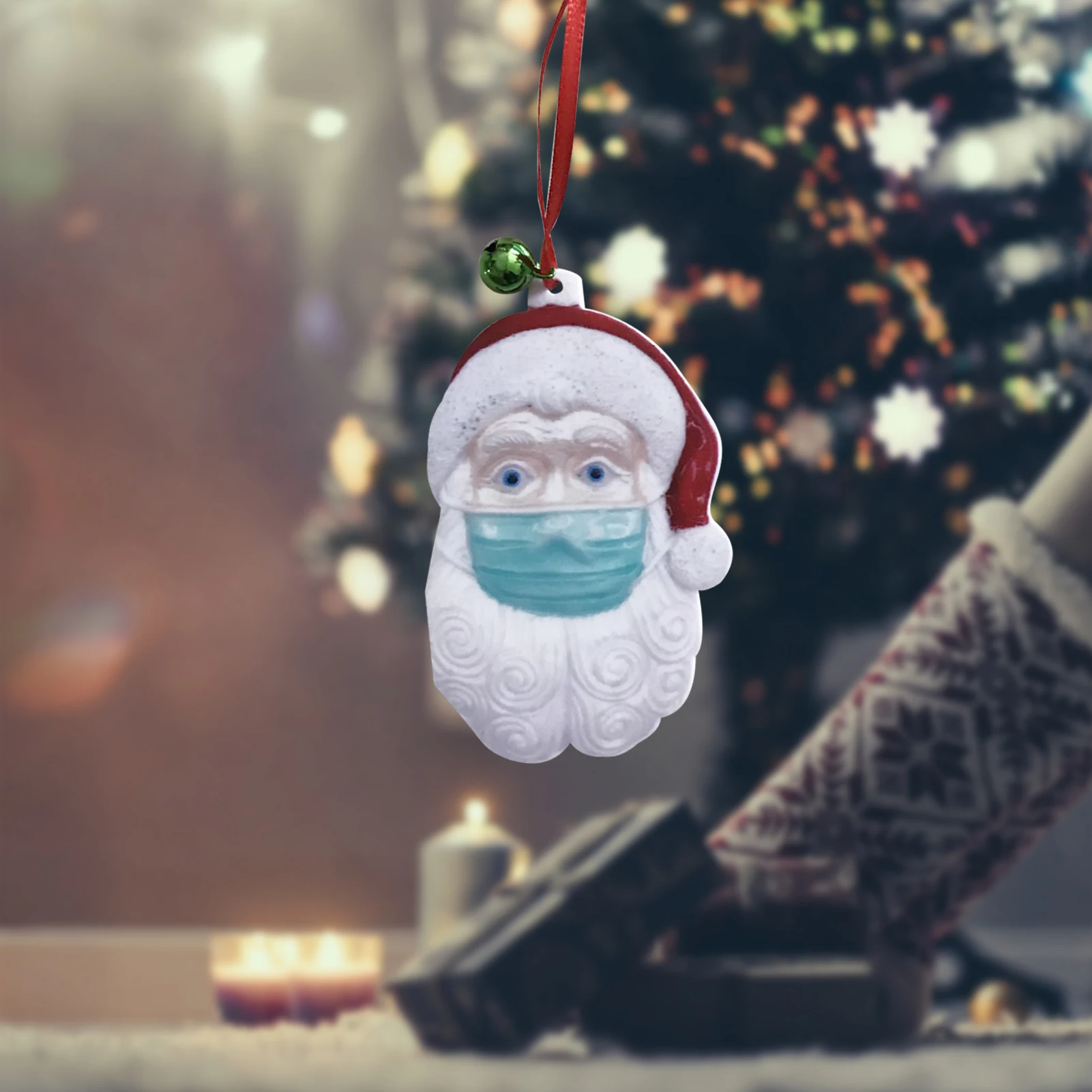 

Personalized Santa Claus Ornament Novel 2020 Quarantine Christmas Tree Pendent Home Decoration New Year Acrylic Gift Excellently