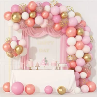 142pcs balloons garland kit arch rose gold pink balloons latex confetti balloons for shower for girls women wedding graduation